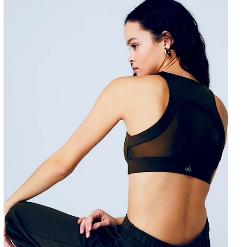 Alo Yoga Catch the Vibe‎ Buckle Sports Bra XS Black - Picture 7 of 7